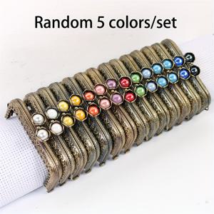 TEMU 빈티지 키스 버튼 5개 세트 - 핸드메이드 DIY 지갑 프레임, 금속 클라스프 잠금장치, 가방 액세서리, 여성용 핸드백, 지갑, 파우치에 적합 - 랜덤 컬러, 5개 팩, DIY 지갑 만들기