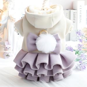 TEMU 강아지용 두꺼운 가을/겨울 의류 (공주 드레스, 코트, 케이크 스커트 포함), 테디 펫 등 소형견에게 적합|강아지옷