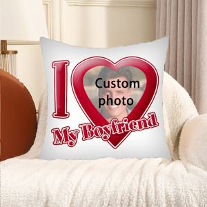 TEMU 1개, 짧은 플러시 커스텀 베개 단면 프린팅 45*45인치/18*18인치 맞춤형 사진 소파용 리빙룸 쿠션 커버 (베개 내장 없음)