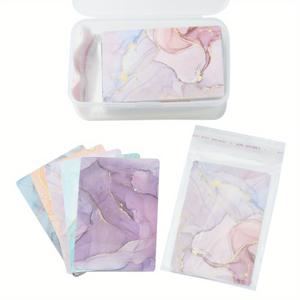 TEMU 1 박스 50개 종이 카드보드 직사각형 보석 디스플레이 카드, 5가지 색상, 9x6x0.04cm, 구멍: 1.6mm, 60개 OPP 셀로판 가방 포함, 혼합 색상, 귀걸이 및 목걸이용