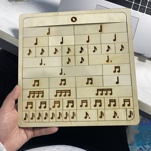 TEMU 커피 브라운 나무 리듬 및 표기 도구 투명 커버 포함 - 피아노 교육용 데스크 마운트 음악 학습 보조도구, 초보자에게 적합, 가정에서 배우는 음악 수업에 완벽, 물건 분실 방지, 홈 뮤직 레슨, 목재 음악 도구