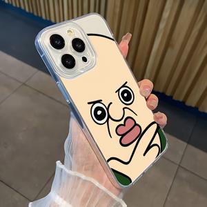 TEMU 아이폰 16E, 16, 15, 14, 13, 12, 11 Pro Max, X, XR, XS Max, 8, 및 7 Plus와 호환되는 유즈히 및 방방 폰 케이스는 투명한 TPU 소프트 백을 특징으로 합니다.