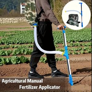 TEMU 휴대용 비료 도포기 2개 세트: 1개 도포기 + 1개 백팩. 업그레이드된 스테인리스 스틸 정밀 파종/비료 도포 도구, 인공 옥수수, 밀, 화학 비료 및 씨앗 방출에 적합