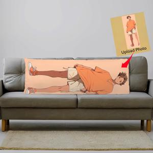 TEMU 맞춤형 애니메이션 테마 바디 베개커버, 개인화 사진, 소프트 플러시, 단면 프린트, 폴리에스터, 50.8x137.16cm (내부 쿠션 미포함), 홈 데코, 커플 선물, 발렌타인데이, 크리스마스, 추수감사절, 새해, 가족 및 친구를 위한 이상적인 선물, 14세 이상 적합