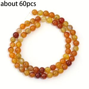 TEMU 호박 크랙 아게이트 라운드 스톤 비즈, 팔찌 & 목걸이 DIY 공예 액세서리, 패션 주얼리 참, 팔찌 만들기 용품, 스톤 비즈, 고품질 비즈, 비딩 필수품, 주얼리 메이커