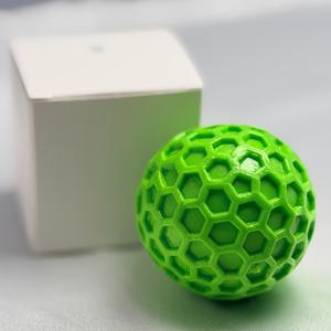 TEMU 강력한 고무로 제작된 초록색 벌집 모양 사운드 볼 (견과 씹고 상호작용하는 엔터테인먼트용, 배터리 없음)