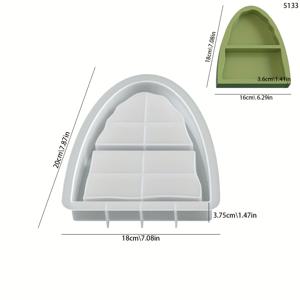 TEMU 아치형 수납 선반, 장식 상자, 석고 장식품, 홈 데스크탑 분위기 장식, 선물, 레진 석고 양초 공예, 매니아를 위한 선물, 축제 선물 장식 제작을 위한 캐스팅 몰드 제작용 레진 실리콘 몰드