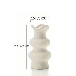 TEMU 세라믹 화병 - 폴카 라운드 실린더형, 모던 드라이 플라워 화병, 웨딩 센터피스, 팜파스 그래스 장식, 홈 데코 - 집들이 선물, 거실, 사무실, 침실용 세라믹 화병
