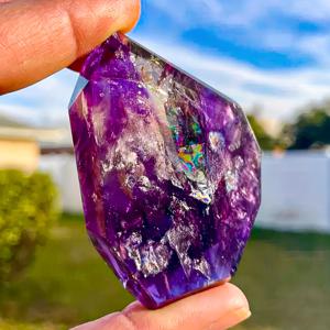 TEMU 딥 퍼플 자수정 스톤 - 프리폼 천연 루즈 보석 (0.35-3.52oz) DIY 주얼리 만들기, 핸드메이드 펜던트 액세서리, 럭셔리 컬렉터용 미네랄 스펙имен - 아내, 어머니를 위한 선물 (크리스마스/어버이날)