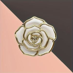 TEMU 1개 장미 디자인 접이식 가방 후크 – 미끄럼 방지 고무 백킹이 있는 휴대용 금속 핸드백 행거, 후크 길이 3.54인치, 테이블, 책상, 카페에 완벽 (핑크, 퍼플, 화이트), 핸드백 정리함 | 장식용 클라스프 | 내구성 있는 구조