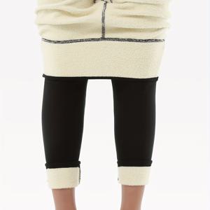 TEMU 여성용 기모 안감 캐주얼 따뜻한 바지 1벌, 하이웨이스트 보온 레깅스. 요가, 레저, 가을, 겨울철 야외 스포츠에 적합합니다.