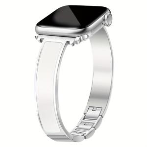 TEMU 이 메탈 스트랩은 Apple Watch 모델 38mm, 40mm, 41mm, 42mm, 44mm, 45mm, 46mm 및 49mm와 호환됩니다. 섬세한 주얼리 걸쇠가 특징이며, 조절이 가능하여 Iwatch Series 10/9/8/7/6/4/3/2/1/SE에 적합합니다. 스트랩은 내구성이 뛰어납니다.