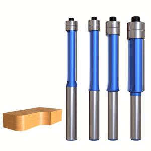 TEMU 4개 세트 1/4샹크 헤드 목재 밀링 커터 정밀 평평한 바닥 슬롯 모티스 밀링 커터 헤드 듀얼 베어링 포함 - 텅스텐 스틸 그루빙 및 합금 성형 - 내구성 있는 금속 구조, 오래 지속되는 성능 - 목공예가 및 DIY 애호가를 위한