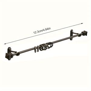 TEMU 1/12 스케일 미니어처 금속 커튼봉 & 주방 행거 - 조절 가능한 블랙 DIY 사진 소품, 계절별 장식용 거실 장식 (여름, 새해, 봄, 졸업) - 전기 불필요, 완벽한 선물 수집용 건축물 및 액세서리, 튼튼한 재질, 내구성 있는 구조, 모델 오너먼트, 홈 데코레이터, 할로윈, 크리스마스