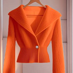 TEMU 여성용 슬림핏 V넥 탑 - 허리라인 강조 소프트 폴리에스터 긴팔 버튼 프론트 블라우스, 솔리드 컬러 올시즌 멀티웨어