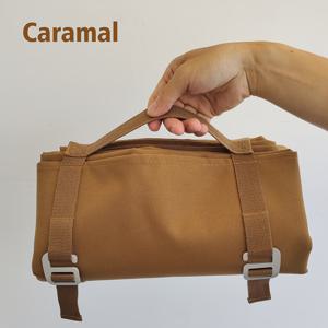 TEMU 1개 두꺼운 옥스포드 천 캠핑 매트 - 내구성 있는 사계절용 야외 매트, 휴대용 손잡이 포함, 가볍고 휴대하기 쉬운 캠핑, 해변, 피크닉, 뒷마당, 캠핑 장비, 필수 피크닉 아이템, 간편 보관 디자인, 튼튼한 구조