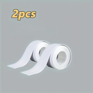 TEMU 욕실, 주방, 샤워실 및 욕조에 적합한 자체 접착식 실링 테이프 2롤, PVC 조인트 테이프, 욕실 및 주방용 실링 패치, 도구 불필요|욕조