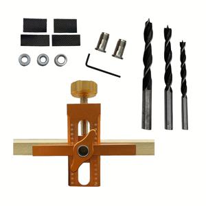 TEMU 캐비닛 문에 신경 쓰지 마세요! 가이드 니들, 사용하기 쉬운, 조절 가능한 가이드 니들, 3개의 드릴 비트 및 정밀 스케일이 있는 2-in-1 몰드 - 강력한 수동 작동, 전기 캐비닛에 적합, 전원 불필요, 0.4-1.4인치 호환