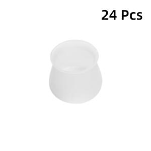 TEMU 24개 실리콘 의자 다리 바닥 보호대, 스툴 다리 캡, 나무 바닥 미끄럼 방지 의자 다리 커버, 나무 바닥에 있는 작은 의자 다리 보호 슬리브, 미끄럼 방지 의자 다리 캡.