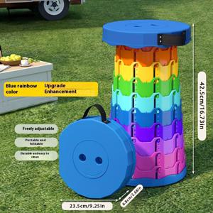 TEMU 헤비 듀티 휴대용 접이식 의자 & 스툴 - 컴팩트하고 가벼운 디자인, 두꺼운 조절 가능한 휴대용 다기능 접이식 스툴 낚시 의자, 인체공학적 지지 기능으로 캠핑, 낚시 및 하이킹에 적합 - 내구성이 뛰어난 아웃도어 장비|캠핑의자|접이식의자|캠핑용품