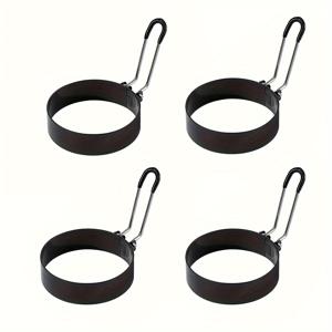 TEMU 1개/4개/6개의 에그 링, 튀김용 에그 링, 둥근 계란 조리기 링, 실리콘 손잡이 에그 링, 그릴 아침 식사 요리에 적합한 에그 링, 논스틱 몰드