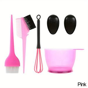 TEMU 헤어 컬러 염색용 볼 빗 브러쉬 도구 세트 5개입, 미용실 헤어스타일링 염색 DIY 액세서리
