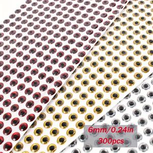 TEMU 플라이 타이용 3D 바이오닉 물고기 눈 재료 300개입. 4mm 및 6mm 사이즈로 제공되며, 레드, 골드, 실버 옵션이 있습니다. 이들은 낚시 미끼용 시뮬레이션 눈이며, 인공 미노우 제작에 적합합니다.