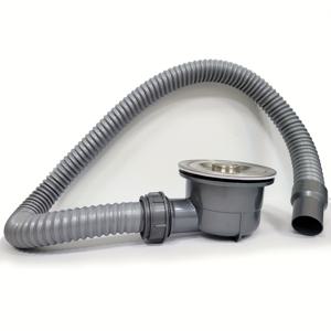 TEMU 싱글 베이신 싱글 헤드 110mm 4.331인치 직경 스테인리스 스틸 물받이 | SUS304, 확장형 배수 파이프, 바닥 및 벽면 설치에 적합, 공간 절약형 주방 싱크대 추가