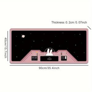 TEMU 별이 빛나는 밤 애니메이션 마우스 패드 - 미끄럼 방지, 튼튼한 스티치 가장자리, 집 & 사무실 사용, 고화질 컬러 프린트 디자인, 게이머와 학생을 위한 완벽한 선물