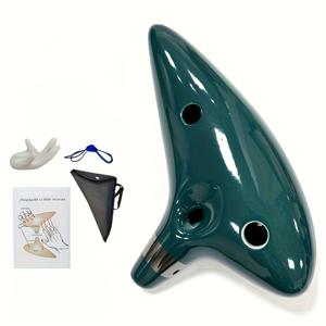 TEMU FF 본파이어 12홀 오카리나 세라믹 오카리나 플루트 악기