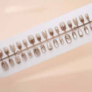 TEMU 30pcs 스트립 팩 착용 가능한 핸드메이드 라이트 테라피 프리팩토리드 네일, 프린트 분리 가능한 고양이 눈 3D 프랑스 네일 팁, 짧은 T 네일 스티커, 사이즈에 따라 맞는 프레스온 네일 스티커.