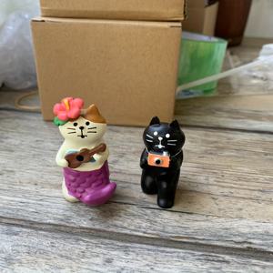 TEMU 2개의 Whimsy Woods 수지 판타지 미니어처 피규어 세트, 야자수가 있는 열대 해변 동물, 고양이 & 개 휴일 장면, 다재다능한 실내 & 실외 장식, 크리스마스 & 졸업 선물에 이상적