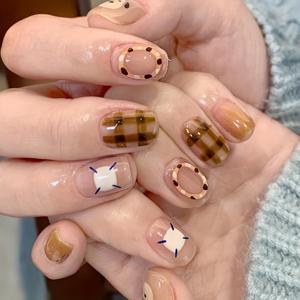 TEMU 10개입 스플릿 사이즈 스타일 착용 가능한 네일 아트 카툰 강아지 포토테라피 네일 아트 패치 메일라드 귀여운 패치, 달콤하고 시원한 풀 커버리지 손톱, 여성용 및 카테고리: 프레스 타입 손톱