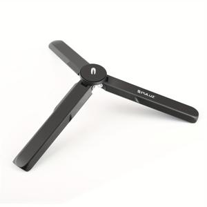 TEMU PULUZ 알루미늄 합금 삼각대 DJI Osmo Pocket 3 / Insta360 X4용 - 높이 조절 가능, 고무 발판과 퀵 릴리스 클램프가 있는 휴대용 금속 스탠드 (블랙)