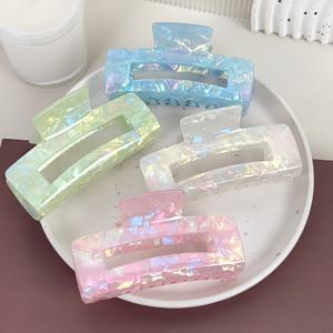 TEMU 4개 세트 고급스러운 대형 클립, 심플하고 우아한 인어색상 뒷머리 헤어클립, 일상 및 축제용, 혼합 슈트에 적합