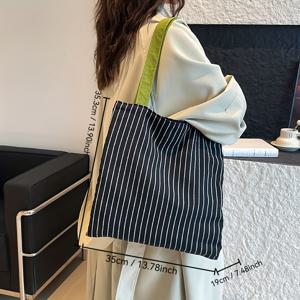 TEMU 여성용 대용량 토트백 - 레드 액센트 스트랩, 파스텔 핑크 & 안전한 잠금장치, 넉넉한 일상 가방, 학교·쇼핑·출근용, 귀여운 일본식 숄더백, 캐주얼 캐리올, 튼튼한 소재, 다목적 데일리 커뮤트 백