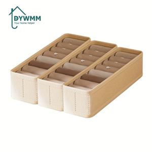 TEMU [3pcs 천 소크 스토리지 박스] 양말, 속옷, 수건, 넥타이 및 벨트를 위한 다기능 접이식 스토리지 박스 - 공간 절약형 옷장 필수품, 침대 아래 스토리지