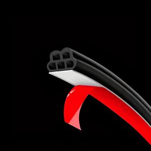 TEMU 5M/196.85In 차량용 도어 실링 스트립, 이중 레이어 두께 노이즈 감소, 방수 차량 실링 스트립, 5홀 고무 도어 엣지 가드, 방음 및 진동 감소용, 모든 차량 모델과 완벽 호환.