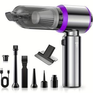 TEMU QILIEASY: 100W 고출력 핸드헬드 청소기, 20000Pa 강력 흡입력 차량용 청소기, 2000mAh*3 무선 미니 청소기, 4-in-1 충전식 휴대용 경량 배터리 청소기, 크리스마스 선물