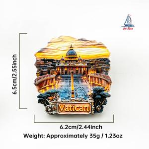TEMU 1개 바티칸 혁신적인 3D 레진 냉장고 자석, 여행 기념품, 주방 장식, 휴일 선물, 프레쉬 스타일, 아버지의 날, 어머니의 날, Juneteenth, 졸업 시즌, 독립 기념일