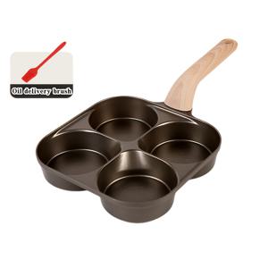 TEMU 네 개의 논스틱 구멍이 있는 아침 식사용 프라이팬 업그레이드, 계란과 버거 만들기에 다용도 도구, 모든 주방에 필수