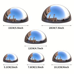 TEMU 스테인리스 스틸 메탈 반구 세트, 4인치, 6인치, 8인치 사이즈로 제공, 방 장식, 정원 장식, 쇼핑몰 장식, 거실 장식 및 휴일 선물로 적합.