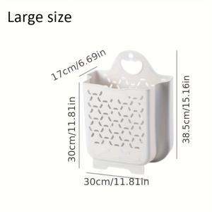 TEMU 1/2개 접이식 세탁 바구니, 벽걸이형 더러운 옷 보관함 (가정용), 휴대용 의류 분류 정리함, 대용량 보관 바구니, 욕실, 거실 및 기숙사 세탁에 적합, 세탁 바구니