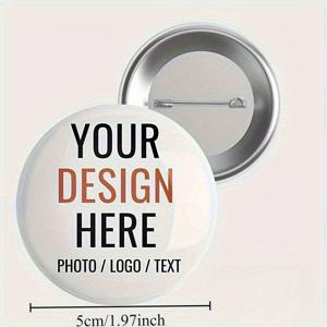 TEMU 맞춤형 메탈 배지 - 사진/이미지 핀 제작 가능 - 원형 장식 메탈 배지 - 반려동물, 브랜드 홍보, 생일 및 기념 선물용 - 내구성 있는 커스텀 소품 - 온라인 주문 간편 - 카페, 사무실, 파티에 이상적 - 독특한 개인화된 선물, 커피숍 액세서리, 리본 디자인, 고품질 공예