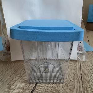 TEMU 아기 베타 물고기용 수족관 번식 상자, 중간 파란색으로 디자인됨, 부유형 격리 및 부화 역할, 배터리 없음