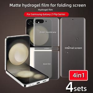 TEMU 삼성 갤럭시 Z 플립 7/ Z 플립 6/ Z 플립 5/ Z 플립 3/ Z 플립 4용 4pcs 4-in-1 매트 하이드로겔 스크린 보호 필름 세트, 삼성 Flip3 Flip4 Flip5 ZFlip ZFlip3 ZFlip5 전용 접이식 화면 특수 무광 소프트 필름 비강화유리 콤보 키트