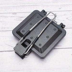 TEMU 휴대용 접이식 비착성 샌드위치 팬 - 다기능 오븐 및 프라이팬, 핸들, 토스트, 빵, 그릴 치즈용 균일한 열 분배, 가정, 사무실, 주방, 샌드위치 메이커, 현대 주방 용품, 내구성 있는 주방 용품