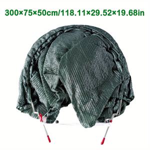 TEMU 3미터 정원 식물 터널 네트, 여름 차양, 자외선 차단, 바람 및 곤충 방지, 통기성 및 물 보유 동물 및 새 보호망, 금속 지지대가 있는 야외 작은 아치 프레임, 접이식 및 휴대용, PE 소재로 제작, 지역에서 식물 보호를 위한 재사용 가능, 뒷마당 식물 심지대, 정원, 마당, 야채, 과일, 꽃 심지대에 적합