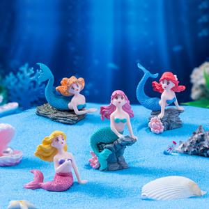 TEMU 4pcs 새로운 랜드스케이프 크리에이티브 로크 머메이드 인형 아쿠아리움 인형, 가정 장식에 적합 - 정원 경관 - 자동차 장식 - 물고기 탱크 장식 - DIY 액세서리, 데이, 아버지 데이, 어머니 데이, 추수 감사절, 할로윈, 크리스마스 등에 이상적인 선물