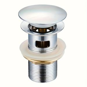 TEMU 1개 헤비듀티 스테인리스 스틸 팝업 배수구 플러그 - 스냅핏 메커니즘, 접착제/도구 불필요, 방수 이중 가스켓 씰, 욕실 싱크대용 배수구 막힘 방지, 쉬운 설치 및 누수 방지, 내구성 강한 금속 구조, 크롬 마감, 고품질 가스켓, DIY 배관 솔루션